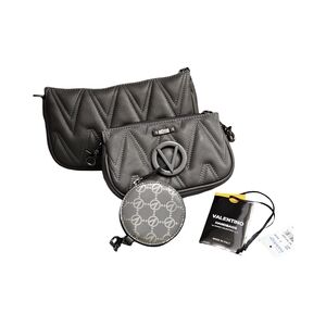 New but Customer Return Valentino Gray Leather Handbag Set